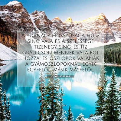Ezékiel 40:49 Bibliai vers magyarázata