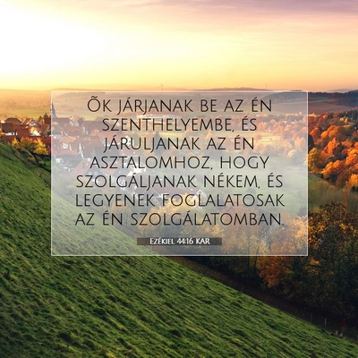 Ezékiel 44:16 Bibliai vers magyarázata