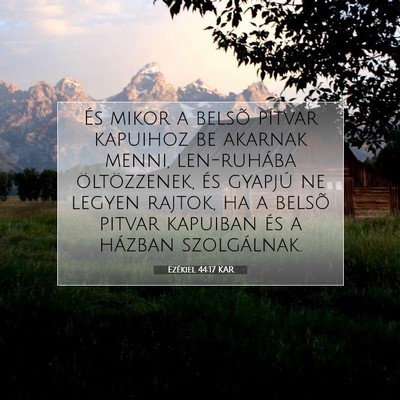 Ezékiel 44:17 Bibliai vers magyarázata