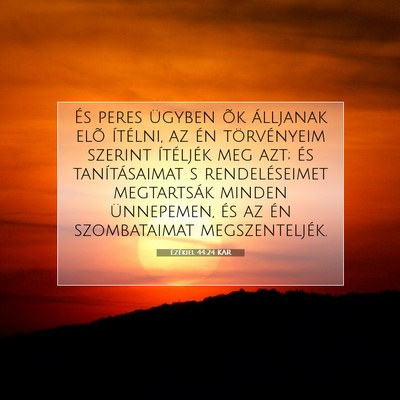 Ezékiel 44:24 Bibliai vers magyarázata