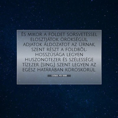 Ezékiel 45:1 Bibliai vers magyarázata