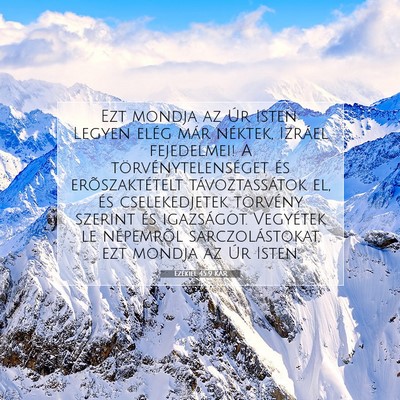 Ezékiel 45:9 Bibliai vers magyarázata