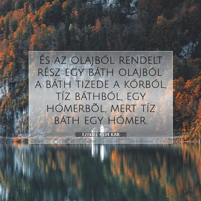 Ezékiel 45:14 Bibliai vers magyarázata