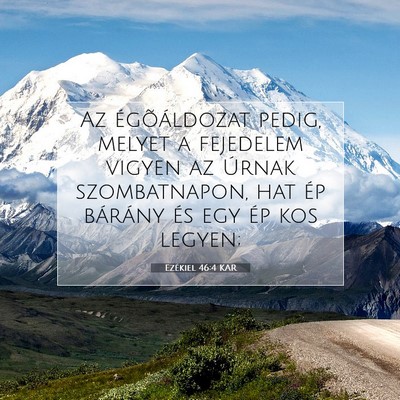 Ezékiel 46:4 Bibliai vers magyarázata