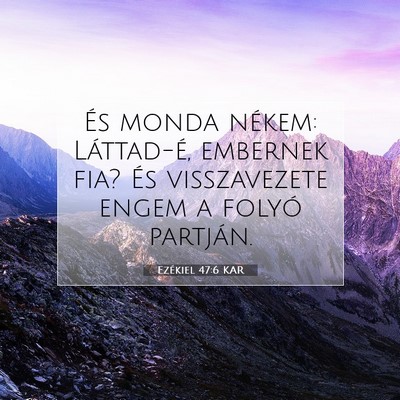 Ezékiel 47:6 Bibliai vers magyarázata