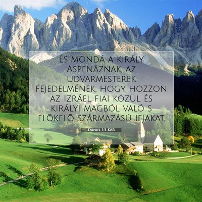 Dániel 1:3 Bibliai vers magyarázata