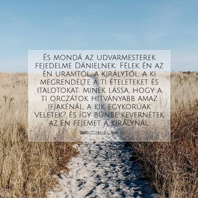 Dániel 1:10 Bibliai vers magyarázata