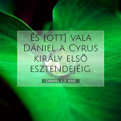 Dániel 1:21 Bibliai vers magyarázata