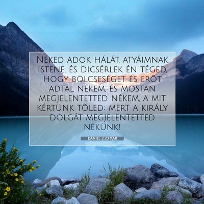 Dániel 2:23 Bibliai vers magyarázata