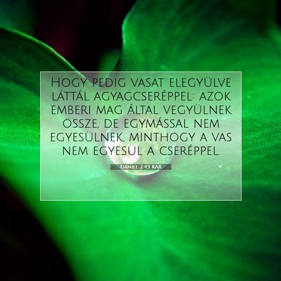 Dániel 2:43 Bibliai vers magyarázata