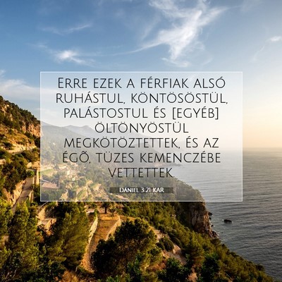 Dániel 3:21 Bibliai vers magyarázata