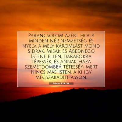 Dániel 3:29 Bibliai vers magyarázata