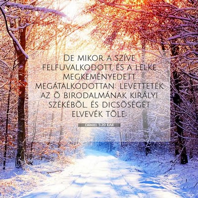 Dániel 5:20 KAR Bibliai verskép