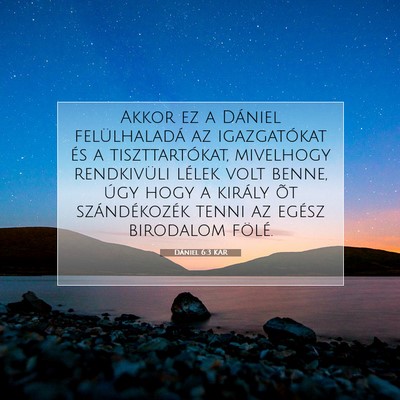 Dániel 6:3 Bibliai vers magyarázata