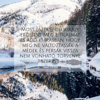 Dániel 6:8 Bibliai vers magyarázata