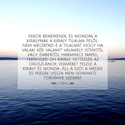 Dániel 6:12 Bibliai vers magyarázata