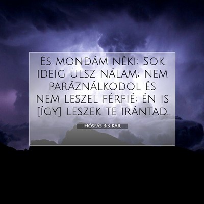 Hóseás 3:3 Bibliai vers magyarázata