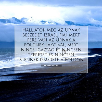 Hóseás 4:1 KAR Bibliai verskép