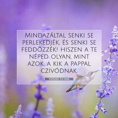 Hóseás 4:4 Bibliai vers magyarázata