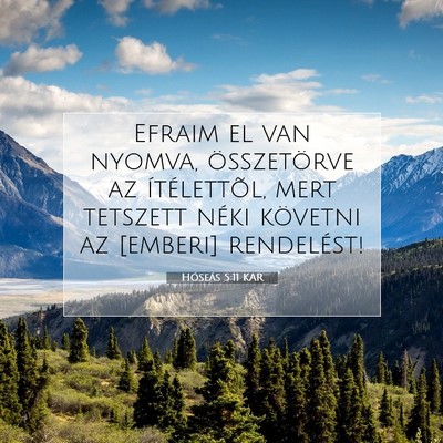 Hóseás 5:11 Bibliai vers magyarázata