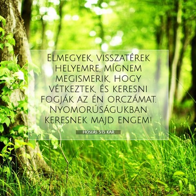 Hóseás 5:15 Bibliai vers magyarázata