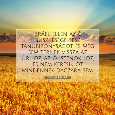 Hóseás 7:10 Bibliai vers magyarázata