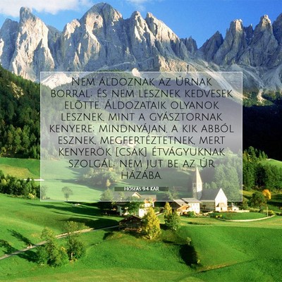 Hóseás 9:4 Bibliai vers magyarázata