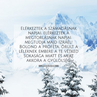 Hóseás 9:7 Bibliai vers magyarázata