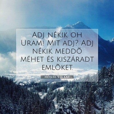 Hóseás 9:14 Bibliai vers magyarázata