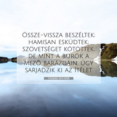Hóseás 10:4 Bibliai vers magyarázata