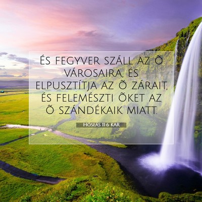 Hóseás 11:6 Bibliai vers magyarázata