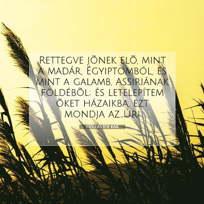 Hóseás 11:11 Bibliai vers magyarázata