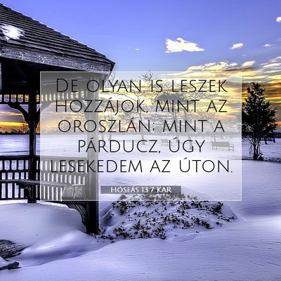 Hóseás 13:7 KAR Bibliai verskép