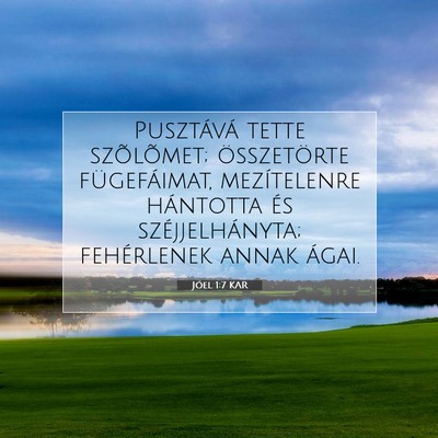 Jóel 1:7 Bibliai vers magyarázata