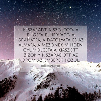 Jóel 1:12 Bibliai vers magyarázata