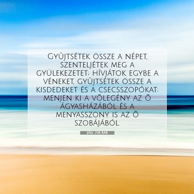 Jóel 2:16 Bibliai vers magyarázata