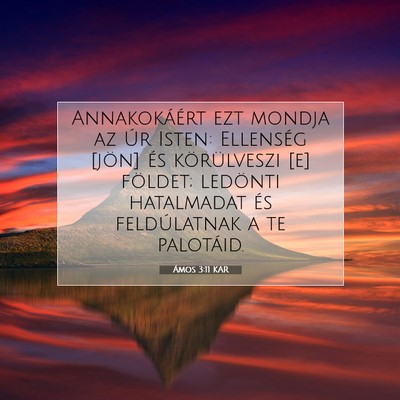 Ámos 3:11 KAR Bibliai verskép