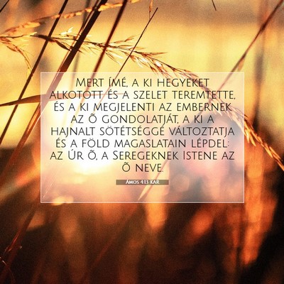 Ámos 4:13 KAR Bibliai verskép