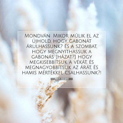 Ámos 8:5 KAR Bibliai verskép