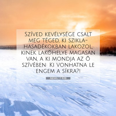 Abdiás 1:3 Bibliai vers magyarázata