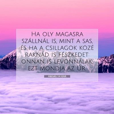 Abdiás 1:4 Bibliai vers magyarázata
