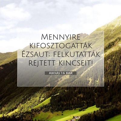 Abdiás 1:6 Bibliai vers magyarázata