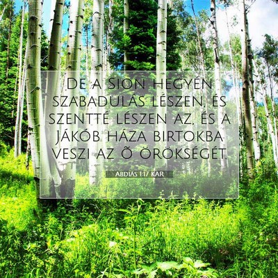 Abdiás 1:17 Bibliai vers magyarázata