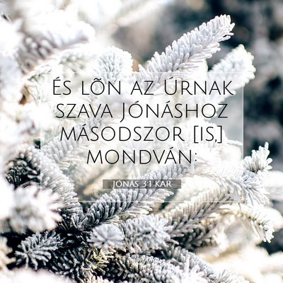 Jónás 3:1 Bibliai vers magyarázata