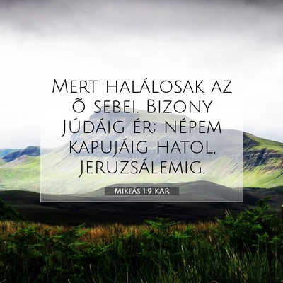 Mikeás 1:9 KAR Bibliai verskép