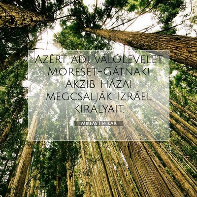 Mikeás 1:14 KAR Bibliai verskép