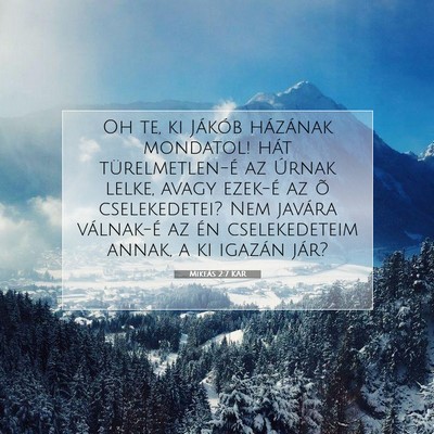 Mikeás 2:7 Bibliai vers magyarázata