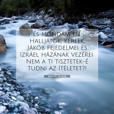 Mikeás 3:1 KAR Bibliai verskép