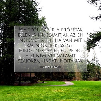 Mikeás 3:5 Bibliai vers magyarázata