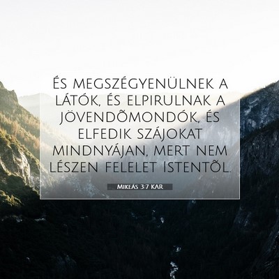 Mikeás 3:7 Bibliai vers magyarázata